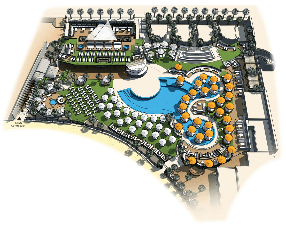 O Beach Ibiza layout